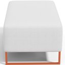 Ver mais imagens de Kit 02 Puffs Decorativo Sala De Estar Cléo 90cm W01 Base Ferro Cobre Corano Branco - Lyam Decor