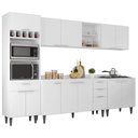 Ver imagem 2 de Armário de Cozinha com Tampo CP05 290cm Pérola Branco Z34 - Mpozenato