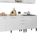 Ver imagem 7 de Armário de Cozinha com Tampo CP05 290cm Pérola Branco Z34 - Mpozenato