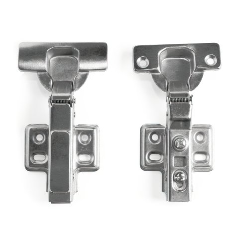 Kit 9 Dobradiças Inox Curva com Amortecedor 35mm