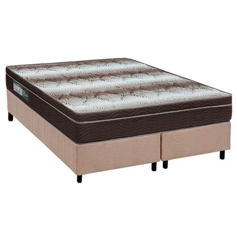 Cama Box Crc Queen +Colchão Anatômico Ortopédico Light Ortobom 158x198