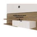 Ver imagem 5 de Painel Monza para TV até 50 Polegadas 1 Porta e Prateleiras - Artely - Pinho Com Off White