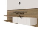 Ver imagem 5 de Painel Monza para TV até 50 Polegadas 1 Porta e Prateleiras - Artely - Pinho Com Off White