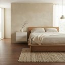Ver imagem 4 de Conjunto Mesa de Cabeceira Eros Parede Suspenso 2 Gavetas Cor Off White