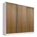 Ver imagem 2 de Guarda Roupa Infantil 100% Mdf Madesa Logan 3 Portas de Correr - Branco/rustic