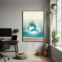 Ver imagem 2 de Quadro Decorativo Oceano com Yoga-70x50cm Mold Branca
