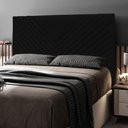 Ver imagem 2 de Cabeceira Cama Box Casal Viena 140cm Corano Preto - Abmaza