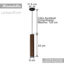 Ver imagem 3 de 2 Pendente Luminária Madeira Luz de Foco 43cm luxo