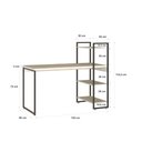 Ver imagem 4 de Mesa C-estante Alta 135x64x115cm C-03 Prateleiras Snow - Est.preta Snow - Est.preta