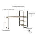 Ver imagem 3 de Mesa C-estante Alta 135x64x115cm C-03 Prateleiras Snow - Est.preta Snow - Est.preta