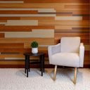 Ver imagem 1 de Poltrona Brasil Suede Champagne Pé de Madeira Fácil de Montar