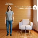 Ver imagem 2 de Poltrona Brasil Suede Champagne Pé de Madeira Fácil de Montar