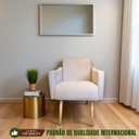 Ver imagem 5 de Poltrona Brasil Suede Champagne Pé de Madeira Fácil de Montar