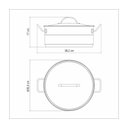 Ver imagem 5 de Caçarola Tramontina Professional Rasa em Aço Inox Fundo Triplo com Tampa Plana 28 Cm 7,1 L