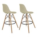 Ver imagem 2 de Kit com 2 Banquetas Altas Charles Eames Wood Dkw Eiffel - Design Fendi