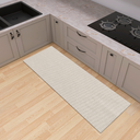 Ver imagem 3 de Tapete Passadeira Cozinha Minimalista Rústico Liso Nude Antiderrapante 2,00m X 0,45m Decorativo Cru