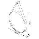 Ver imagem 2 de Espelho Decorativo para Sala de Estar Ambiente Aqua 80cm Marrom - Imcal
