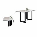Ver imagem 5 de Conjunto Sala de Jantar Lisboa com 6 Cadeiras Rattan Grafite e Metal Preto BM Tubulares