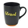 Caneca Preto fosco Blessed base Laranja 340ml - 1