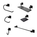 Ver imagem 1 de Kit Acessórios De Banheiro 6 Peças Luxo Square Preto