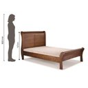 Ver imagem 4 de Cama de Casal 160m Madeira Maciça Amsterdã Marrom/Capuccino