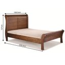 Ver imagem 3 de Cama de Casal 160m Madeira Maciça Amsterdã Marrom/Capuccino