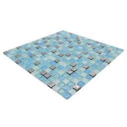 Pastilha de Vidro para Cozinha Banheiro Azul Agata 30x30cm - 4