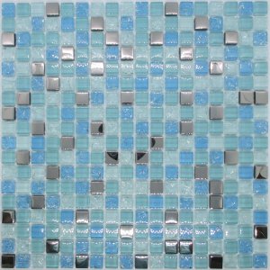 Pastilha de Vidro para Cozinha Banheiro Azul Agata 30x30cm