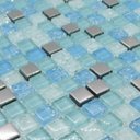 Ver imagem 2 de Pastilha de Vidro para Cozinha Banheiro Azul Agata 30x30cm