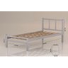 Cama Tubolar Solteiro em Aço Reforçada:cama Lais/cinza - 1