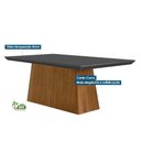Ver imagem 3 de Sala de Jantar Completa Luna Tampo Madeirado C- Vidro Curvo 180x90 e 6 Cadeiras Amsterdã Imbuia-