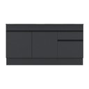 Ver imagem 5 de Balcão Cozinha Gabinete Pia 150cm com Rodapé 3 Portas 1 Gaveta Veneza Multimóveis V2107 Preto