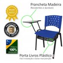 Ver imagem 3 de Cadeira Universitária Plástica Branca com Porta Livros 10 Unidades - Ultra Móveis