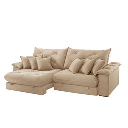 Sofá Ágata Linho Dois Módulos de 100cm B25 Meu Sofá Online - 3