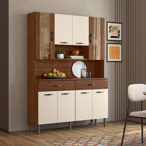Armário de Cozinha 8 Portas 2 Gavetas Golden - Ssx Multicoisas