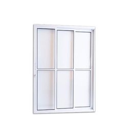 Porta Balcão 3 Folhas Vidro 210x150 Branco Linha 25 - 1