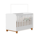 Ver imagem 2 de Quarto de Bebe Berço Americano + Comoda Infantil Apolo com Colchão Branco Fosco