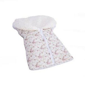 Saco de Bebê com Sherpa G - Floral Rosa