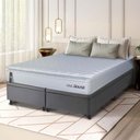 Ver imagem 1 de Conjunto Box Baú Cinza Luanda Branco Espuma D28 King 193x203x69 - King House
