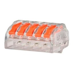 Kit Conector Emenda Rápida Derivação Borne 5 Fios - 40 Peças - 6