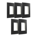 Ver imagem 1 de Kit 5 Placa 4x2 3 Postos Grafite C/ Suporte Sleek Margirius Cor:grafite