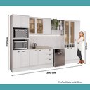Ver imagem 5 de Cozinha Completa com Balcão Milla Lily 15 Portas 3 Gavetas MDF 380cm Branco