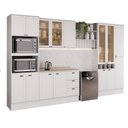 Ver imagem 4 de Cozinha Completa com Balcão Milla Lily 15 Portas 3 Gavetas MDF 380cm Branco