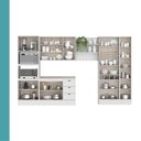 Ver imagem 3 de Cozinha Completa com Balcão Milla Lily 15 Portas 3 Gavetas MDF 380cm Branco