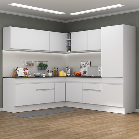 Armário De Cozinha Completa De Canto Mp2101.891 Branco