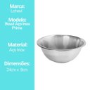 Ver imagem 6 de Bowl Aço Inox Premium Fundo 24cm X 9cm - Lehaví