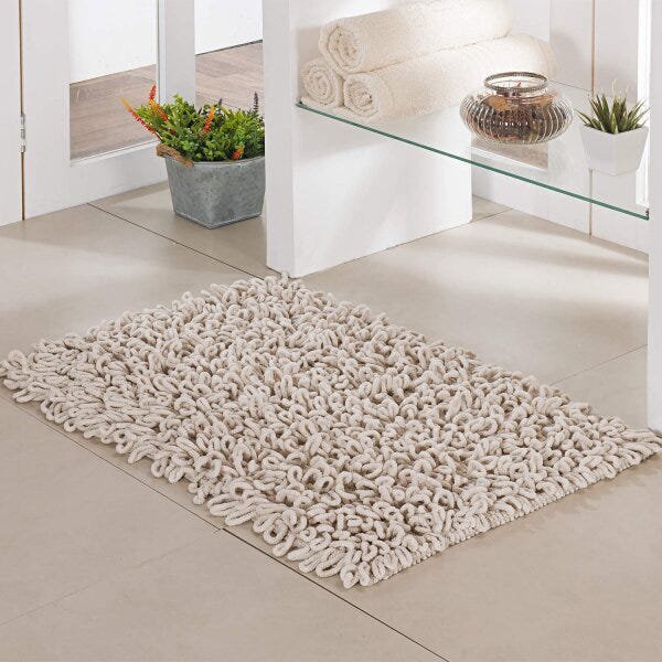 Tapete Banheiro Retangular 50cm x 80cm Loop Niazitex - 1