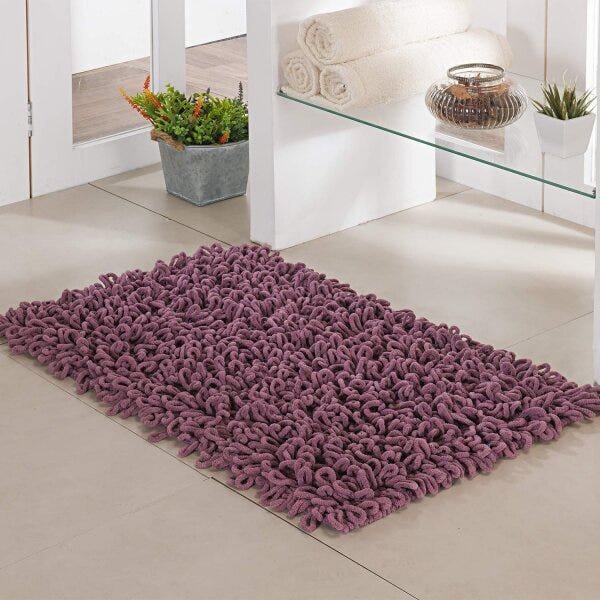 Tapete Banheiro Retangular 50cm x 80cm Loop Niazitex - 1