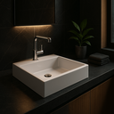 Ver imagem 2 de Cuba de Sobrepor Kohler Taut Quadrada com Mesa e Furo 41x41cm Branca| 28696BR-1-0 Branco
