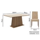 Ver imagem 7 de Conjunto Sala de Jantar Mesa Tampo de Madeira 6 Cadeiras Rustic/crema/imperial Britney Madesa